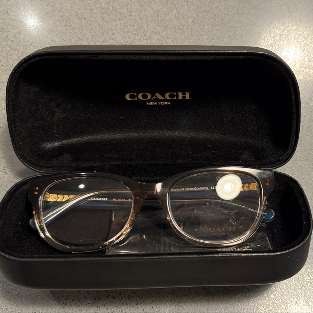 Coach Black and Gold Eyeglasses with Case brand new